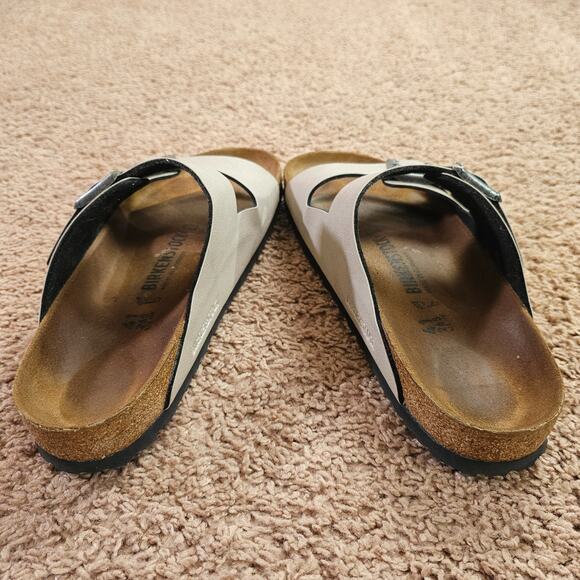 Birkenstock Arizona Sandals Womens 10 EU41 Pull Up Stone Leather 1003154 w Box - Picture 4 of 10